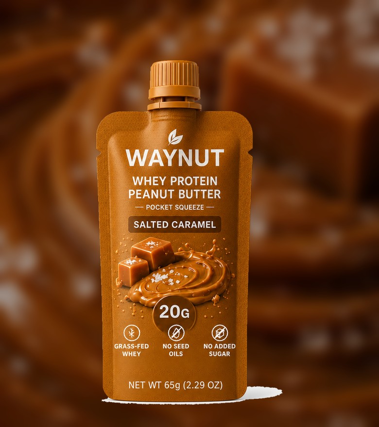 Salted Caramel pouch with caramel cubes and sea salt